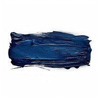 Navy blue flat paint brush stroke white background anthracite painting.