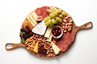 Cheese grape food meat. AI generated Image by rawpixel.