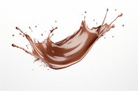 Chocolate Milk Splash white background refreshment splattered. 