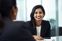 Sri lankan woman conversation interview meeting.