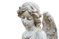 Angel sculpture statue white.