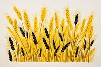 A fews of yellow wheat ears plant grain food. 