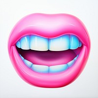 Bubblegum with teeth happiness moustache lipstick.