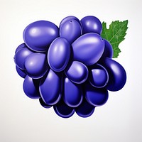 Surrealistic painting of Vivid Purple Grape grapes purple fruit.