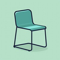 Chair shape furniture line armrest.