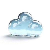 Cloud simple shape white background reflection toothpaste.