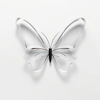 Flying butterfly white white background accessories.