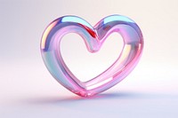 Heart with ring orbit refraction abstract spectrum. AI generated Image by rawpixel.