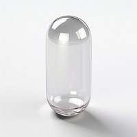 Pill capsule glass transparent sphere.