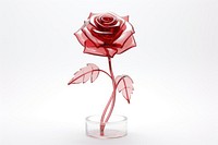 Red rose glass flower plant. AI generated Image by rawpixel.