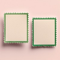 Blank postage stamp paper backgrounds green.