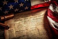 Old declaration document text flag. AI generated Image by rawpixel.