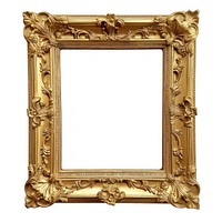 Vintage gold picture frame white background architecture photography.