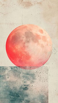 Vintage wallpaper moon astronomy nature.