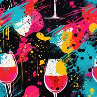 Xwine with confetti pattern backgrounds painting abstract. 