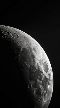 black white photo moon astronomy Free Photo rawpixel