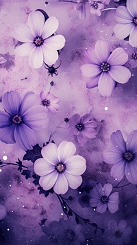 Combination of Purple flowers purple blossom nature. AI generated Image by rawpixel.