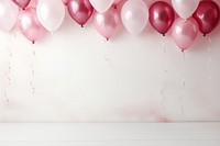 Balloons and glitter border backgrounds pink wall. AI generated Image by rawpixel.