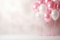 Pink and white latex balloons and glitter border celebration anniversary decoration. AI generated Image by rawpixel.
