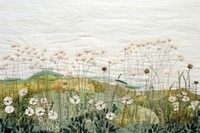 Meadow painting textile plant.