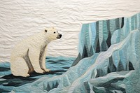 Polar bear wildlife textile animal.