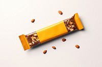Energy bar packaging  food white background confectionery.