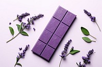 Purple tea chocolate bar  lavender perfume flower.