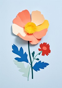 Paper cutout illustration of a flower nature petal plant.