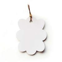 Four-leaf clover jewelry earring white.
