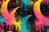 Crescent moon pattern backgrounds abstract painting. AI generated Image by rawpixel.