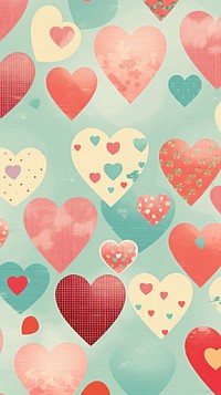 Heart vintage wallpaper backgrounds repetition pattern.