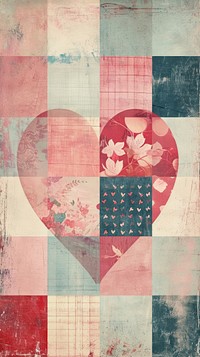 Heart vintage wallpaper collage backgrounds creativity.