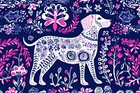 Dog pattern mammal animal purple.