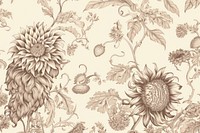 Sunflower wallpaper pattern drawing.