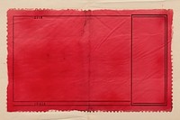 A piece of red paper texture backgrounds blackboard rectangle.