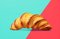Retro collage of a croissant food viennoiserie freshness.