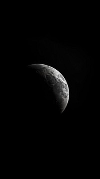 Black and white photo of the moon astronomy outdoors nature.
