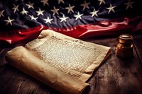 Old declaration table text flag. AI generated Image by rawpixel.