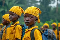 African kids uniform child protection.
