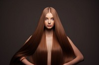 Keratin treated hair portrait adult photo. AI generated Image by rawpixel.