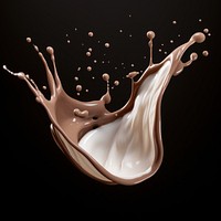 Chocolate milk splash simplicity splashing beverage.