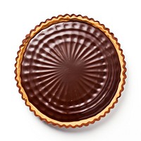 Chocolate tart dessert plate food.