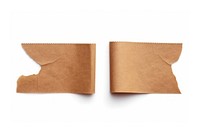 Brown adhesive strip paper white background accessories.
