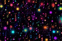 Colorful music notes and stars pattern backgrounds abstract confetti. AI generated Image by rawpixel.