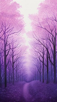  Purple forest background landscape outdoors woodland. AI generated Image by rawpixel.