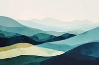 A lush hillside mountain backgrounds landscape. AI generated Image by rawpixel.