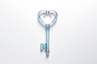Key shape key white background doorknob.