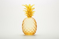 Hand Blown Glass pineapple shape fruit plant glass.