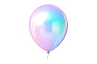 Iridescent balloon white background celebration anniversary.
