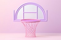 Iridescent basketball hoop purple furniture lighting.